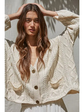 Load image into Gallery viewer, Cloud Nine Cable Cardigan