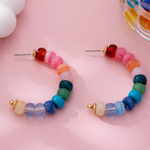 Load image into Gallery viewer, Colorful Beaded Hoops
