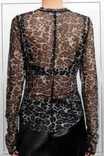 Load image into Gallery viewer, Mimi Leopard Mesh Top