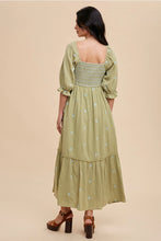 Load image into Gallery viewer, Phoebe Embroidered Smocked Dress
