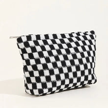 Load image into Gallery viewer, Checker Makeup Bag

