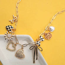 Load image into Gallery viewer, Charm Necklace Bow, Heart, Floral
