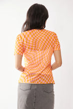 Load image into Gallery viewer, Checker Board Short Sleeve Mesh Top (colored)
