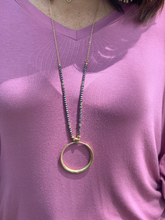 Load image into Gallery viewer, Ashley Glass bead pendant necklace
